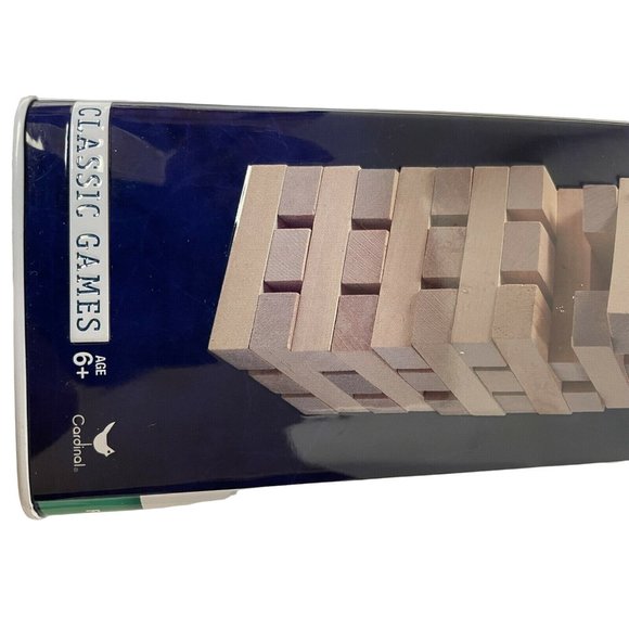 Cardinal Games JUMBLING TOWER 48 Wood Pieces in Tin Ages 6+ CARDINAL Solid 2006 - Picture 4 of 6